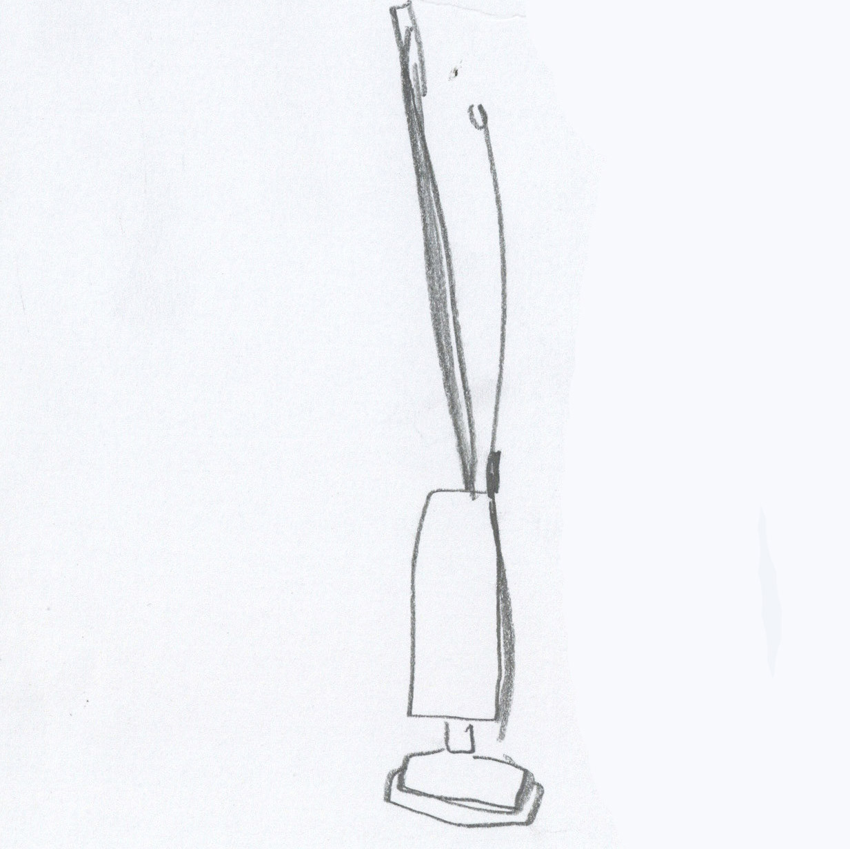Zeichnung eines Staubsaugers von Lutz Möller, Bleistift auf Papier aus der Sammlung Geyso20
