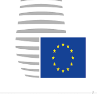 Logo der EU. Die Europaflagge besteht aus einem Kranz von zwölf goldenen fünfzackigen Sternen auf ultramarinblauem Hintergrund.